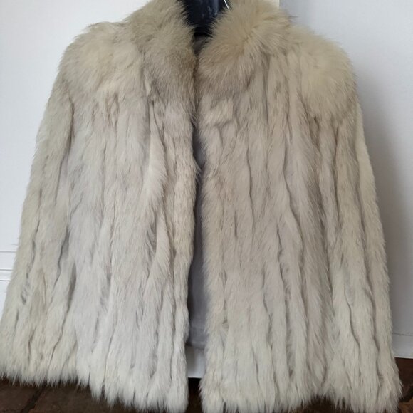 Saga Furs Jackets & Blazers - White Saga Fox Fur Coat
